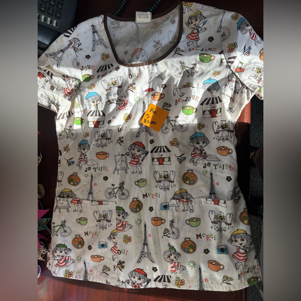Koi scrub top